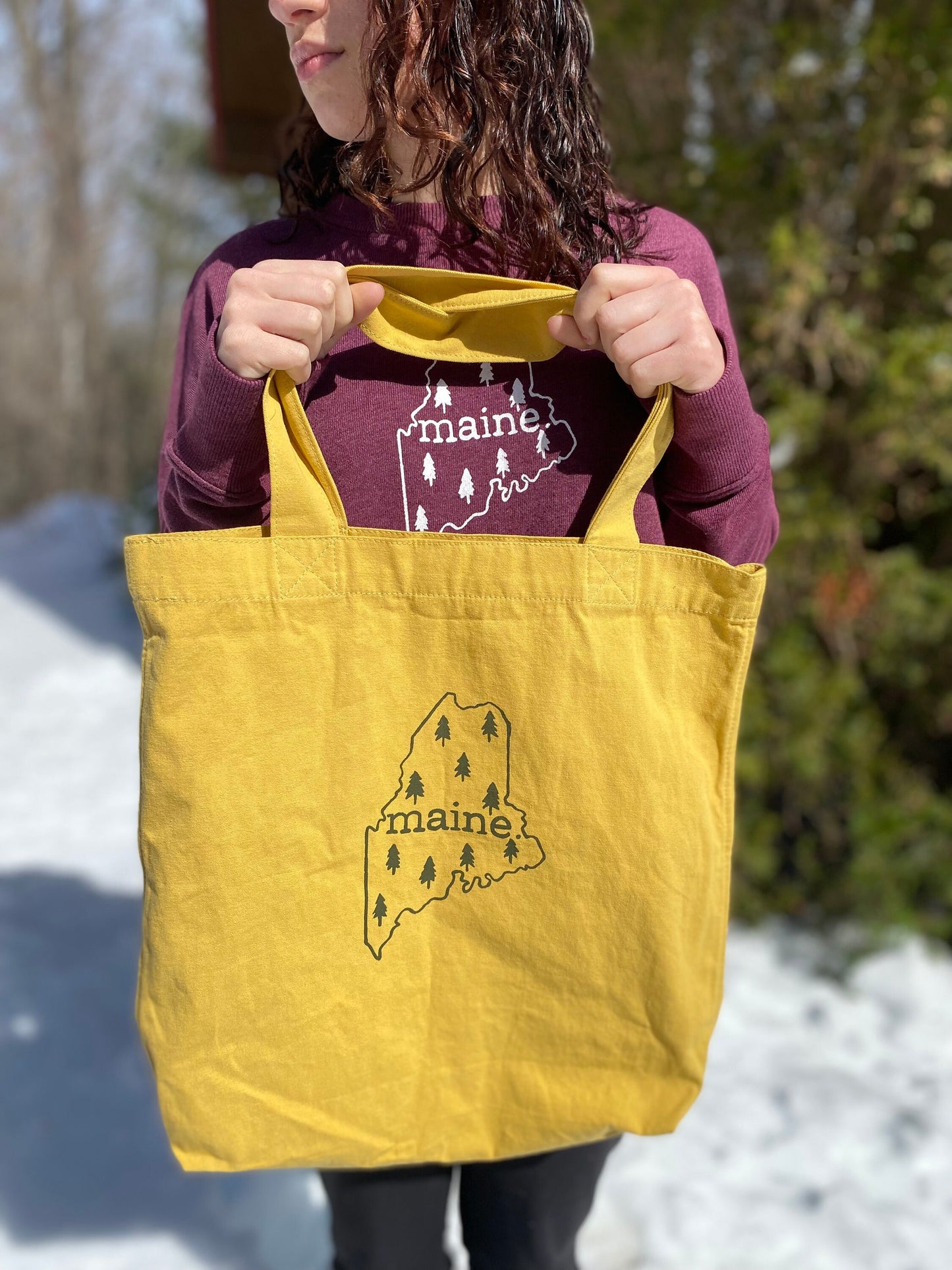 Pine Tree State Canvas Tote