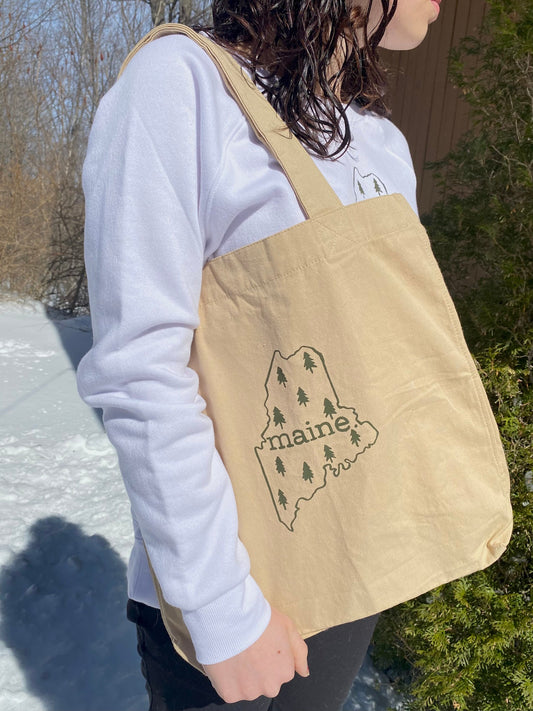 Pine Tree State Canvas Tote