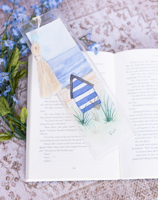 Original Watercolor Bookmark - At the Beach
