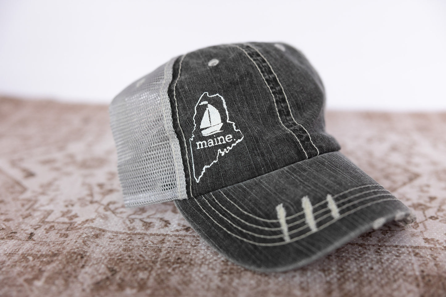 maine.SAIL Distressed Ponytail Baseball Hat (Copy)