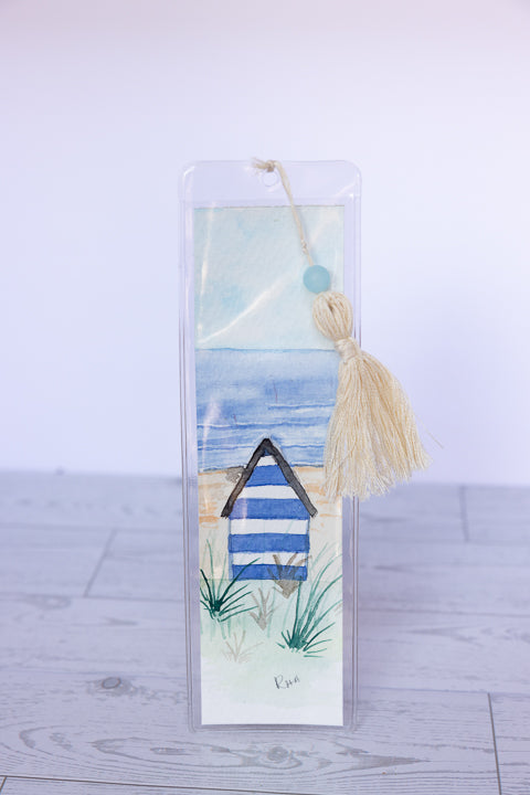 Original Watercolor Bookmark - At the Beach